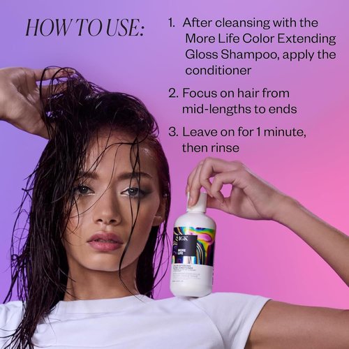 IGK MORE LIFE Color Extending Conditioner - Boost Gloss & Softness | Protects Color-Treated Hair from Fading