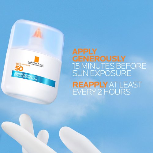 La Roche-Posay Anthelios UV Air™ Sunscreen Serum SPF 50, Sun Protection for Face with Niacinamide, Hyaluronic Acid & Antioxidants, Invisible Finish, Lightweight Sunscreen, Hydrating & Fast-Absorbing