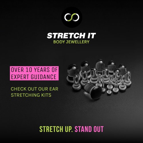 Stretch It - Ear Stretching Aftercare Trio, LobeLove, Premium Ear Stretching Balm, Jojoba Oil, Organic & Professional Saline Solution Spray