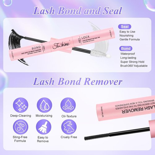 Fenshine Cluster Lashes Individual Lashes Kit 3D WISPY LASH KIT 10-18mm Length，4 in 1 DIY Eyelash Extension Individual Soft False for Personal Use at Home