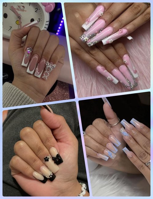 3D Nail Charms and Gems 4000 Pcs Cute Nail Bows Flowers and Mixed Styles Nail Art Charms with Rhinestones Flatback Pearls Suitable for DIY Nail Art Phone Case Decoration