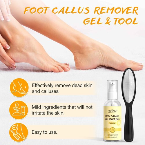Pedicure Kit For Feet 5pcs Foot Spa Set For Christmas Birthday Valentine's Mother's Day Women Wife Girlfriend Gift Rose Lavender Foot Soak Salt Foot Callus Remover Gel Foot Rasp Foot Cream Foot Care