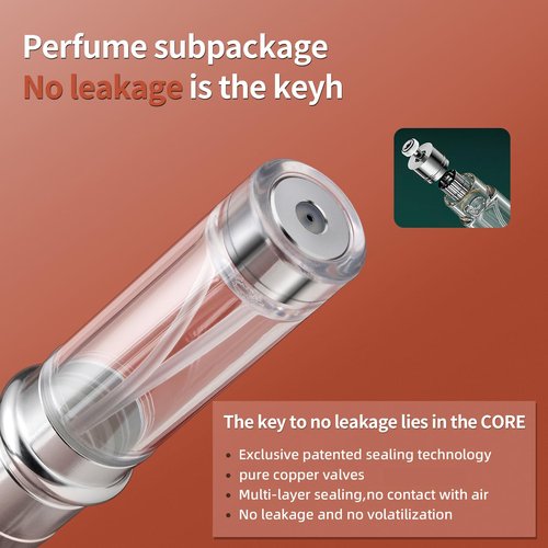 2pcs Travel Perfume Bottle Refillable, Cologne Travel Size Atomizer Bottle,Refill Perfume Dispenser Container,Mini Spray Pump Scent Case For Men And Women, 5ml (Dark Green & Orange)