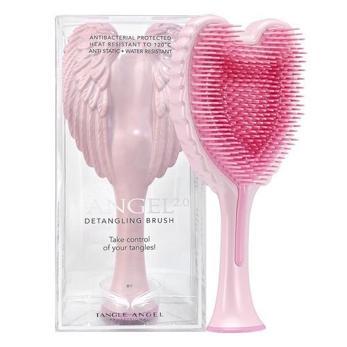 Tangle Angel Detangling Hair Brush - Anti-Static Angel Wing Design for Effortless Styling | Gloss Pink
