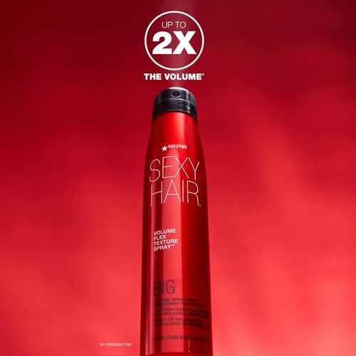SexyHair Big Volume Flex Texture Spray - Microfiber Technology for Flexible Fullness | 2x Volume Boost