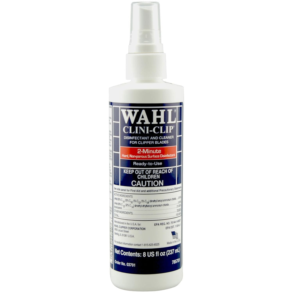 Wahl Professional Clini-Clip Spray - Fast-Acting Cleaner & Lubricant for Clipper Blades | 8 Fl Oz