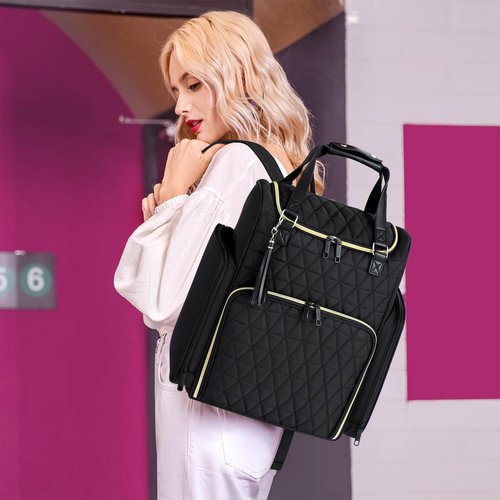 Nail Bag Organizer Case Backpack, Nail Bag Holds 80 Bottles (15ml-0.5 fl.oz) and Nail Lamp, Nail Polish Case with 2 nail polish Bag, Portable Travel Backpack for Nail Tech Supplies Manicure Tools