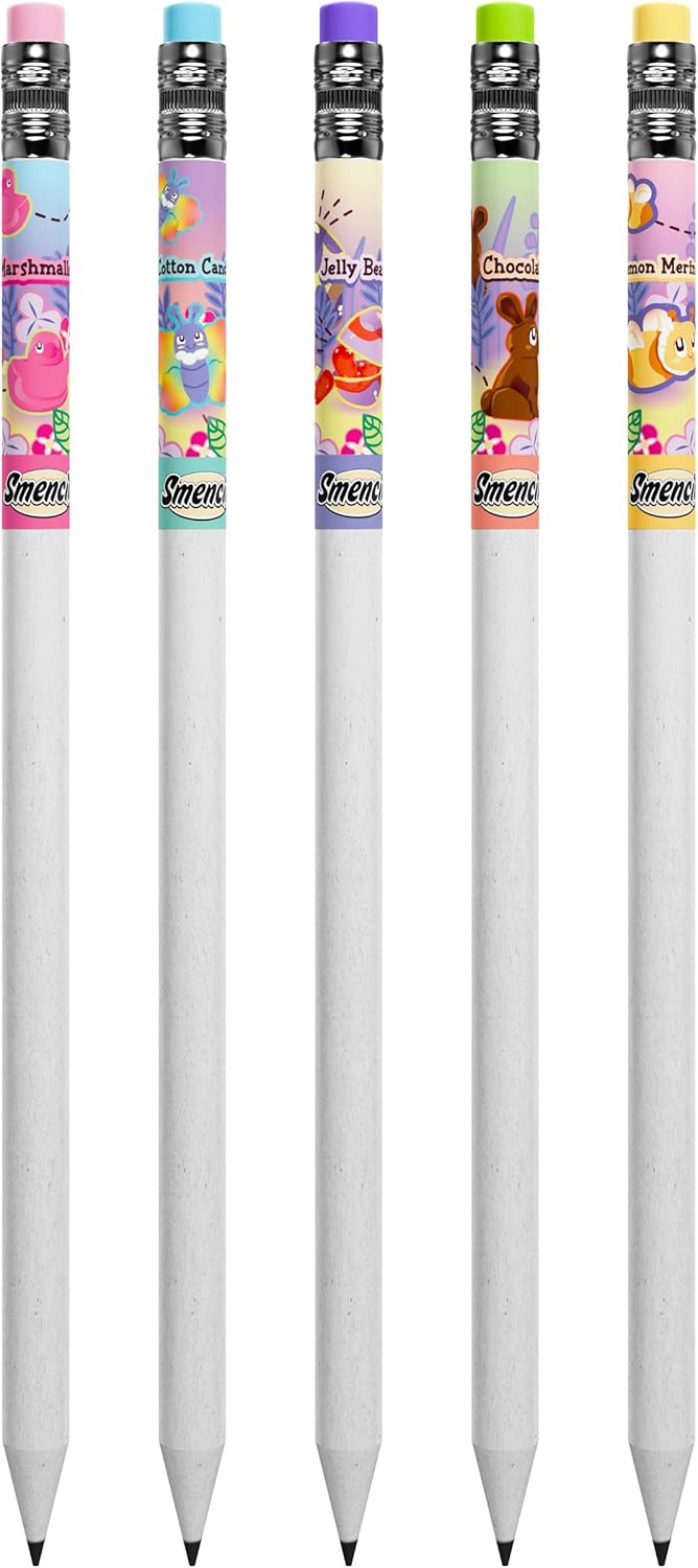 Spring Smencils - Scented HB #2 Pencils, 5 Count | Perfect Gifts for Kids & Classroom Rewards