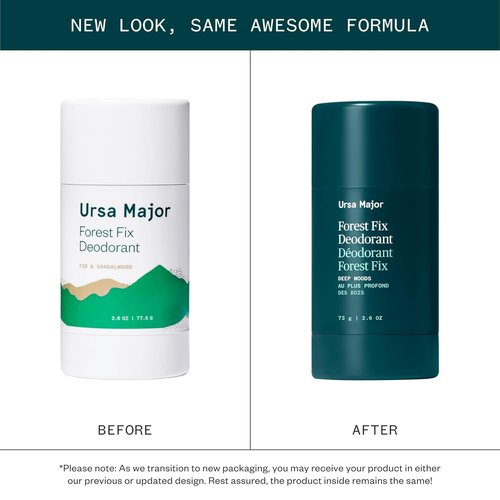 Ursa Major Natural Deodorant - Forest Fix | Aluminum-Free & Non-Staining | 2.6 Ounces