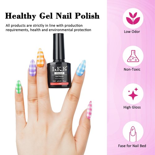 Gel Nail Polish Kit with UV Light, 36 Colors Nail Polish Set with Base and Matte&Glossy Top Coat Soak Off All Season Gel Nail Set Manicure Tools Gift for Women (36 Colors 02)