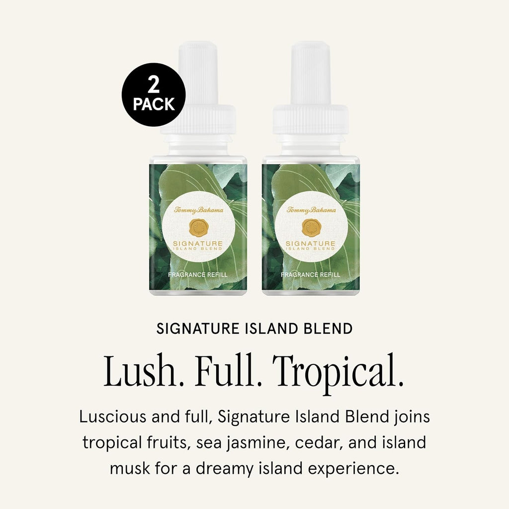 Tommy Bahama Home Scent Refill - Premium Fragrance for Smart Home Diffuser - 2 Pack, Signature Island Blend
