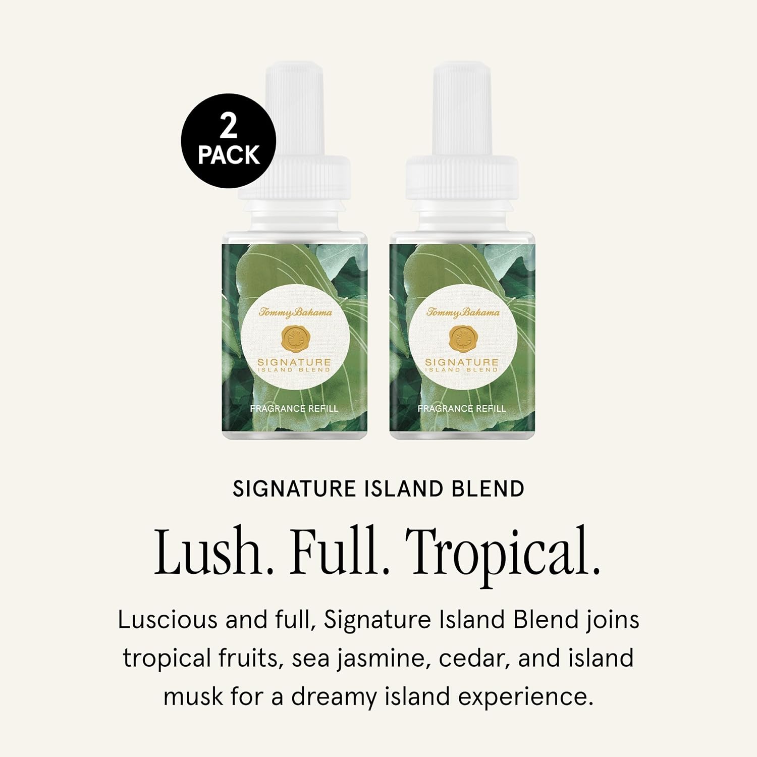 Tommy Bahama Home Scent Refill - Premium Fragrance for Smart Home Diffuser - 2 Pack, Signature Island Blend