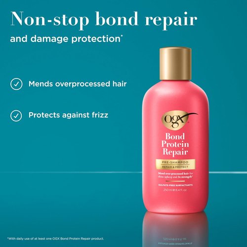 OGX Repair & Protect Bond Protein Pre-Shampoo Treatment - Sulfate-Free, 8.4 fl. oz | Nourishing Formula