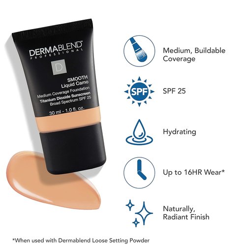 Dermablend Smooth Liquid Foundation - Flawless Coverage for All Skin Types | Long-Lasting Formula