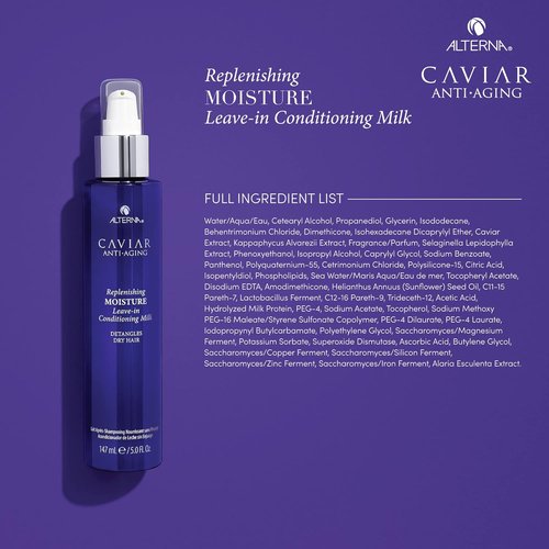 Alterna Haircare CAVIAR Leave-In Conditioning Milk - Anti-Aging Moisture for Dry Hair, 5 Fl Oz | Sulfate & Paraben Free