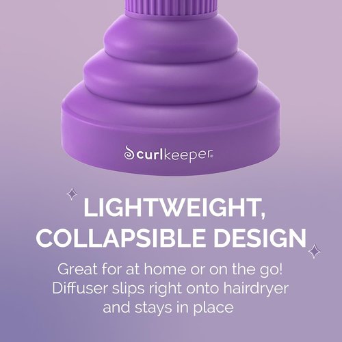 Curl Keeper Hair Diffuser - Pop-Up Silicone Attachment for Curly Hair | Travel-Friendly & Adjustable
