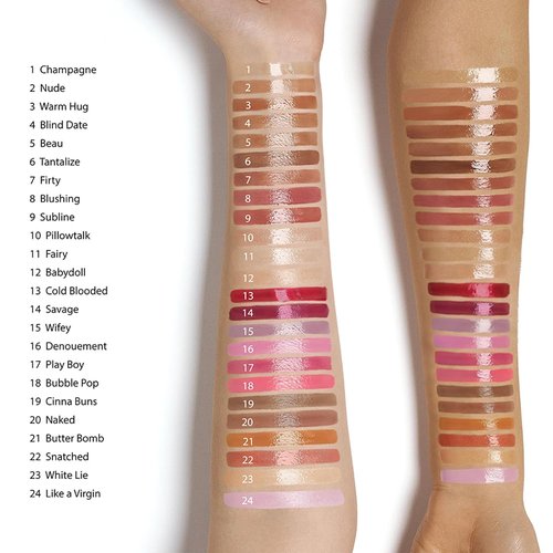 Ruby Kisses Lip Gloss - Non-Sticky Butter Bomb with Vitamin E | Natural Nude Makeup - 7.8mL