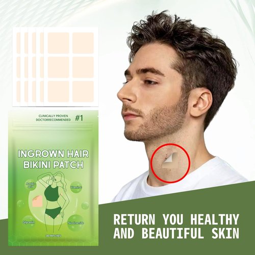 Ingrown Hair Treatment, Ingrown Hair Patch,Razor Bump Treatment for Bikini Area,30 Patches,Quickly and Effectively Clear Up Ingrown Hair Bumps Patch Smooth-Feeling,Non-Irritating Formula,Unisex