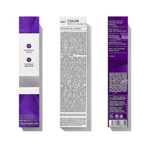 Ion Permanent Brights Hair Color - Purple | Vegan, Cruelty-Free, 100% Gray Coverage, 2.05 oz