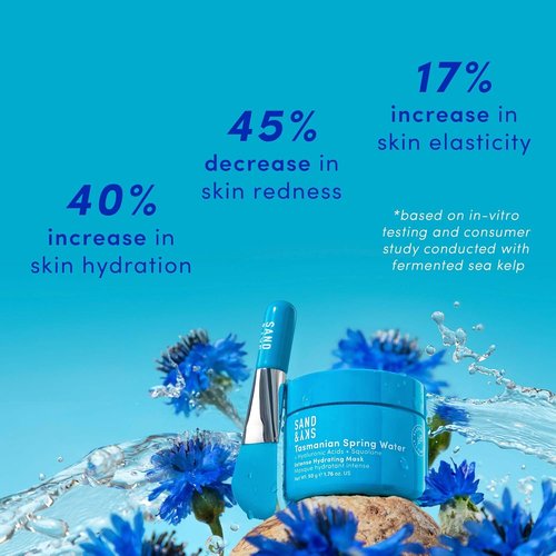 Sand & Sky Face Mask - Hydrating Skincare with Hyaluronic Acid & Tasmanian Spring Water | Intense Hydration & Anti-Aging Benefits