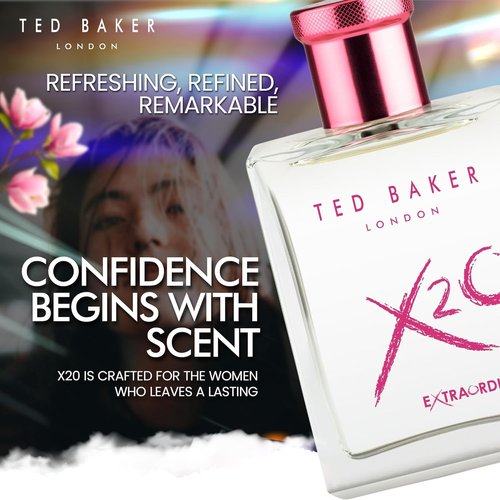 Ted Baker Extraordinary Her Eau de Toilette - Fruity Floral Perfume for Women | Long-Lasting 3.38 oz