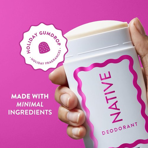 Native Deodorant - Holiday Edition Gumdrop Scent | 72-Hour Odor Control, Aluminum-Free Formula