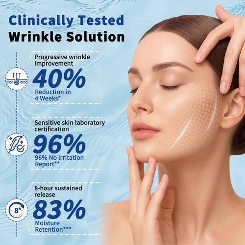 Forehead Wrinkle Patches and Smile Line Patches with Hyaluronic Acid, Aloe, Collagen & Vitamin E，Overnight Facial Wrinkle Patches to Lift Smile Lines for Women for Smoothing and Firming(36pcs)