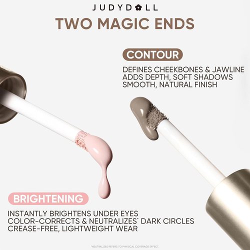 JUDYDOLL Liquid Contour - Buildable Under Eye Brightening Highlighter | 02 Fair With Warm Undertones