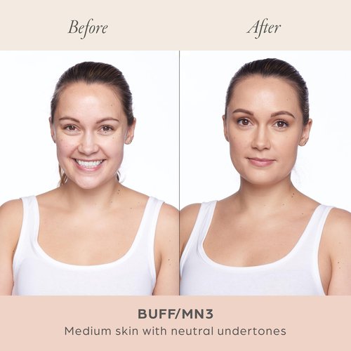 PÜR MINERALS 4-in-1 Love Your Selfie Longwear Foundation & Concealer, Full Coverage Liquid Foundation, Hydrating Formula, Cruelty Free