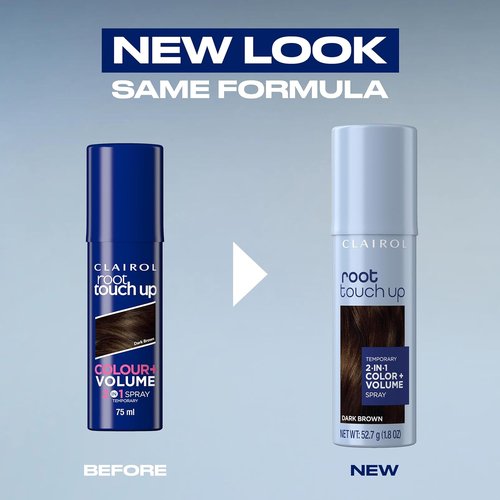 Clairol Root Touch-Up | 2-in-1 Temporary Hair Coloring Spray for Volume - Black, 1 Pack