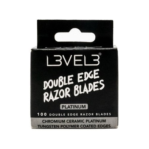L3 Double Edge Razor Blades - Platinum Coated, Stainless Steel for the Close Shave - for Double Edged Safety Razors - 100 Count (2)