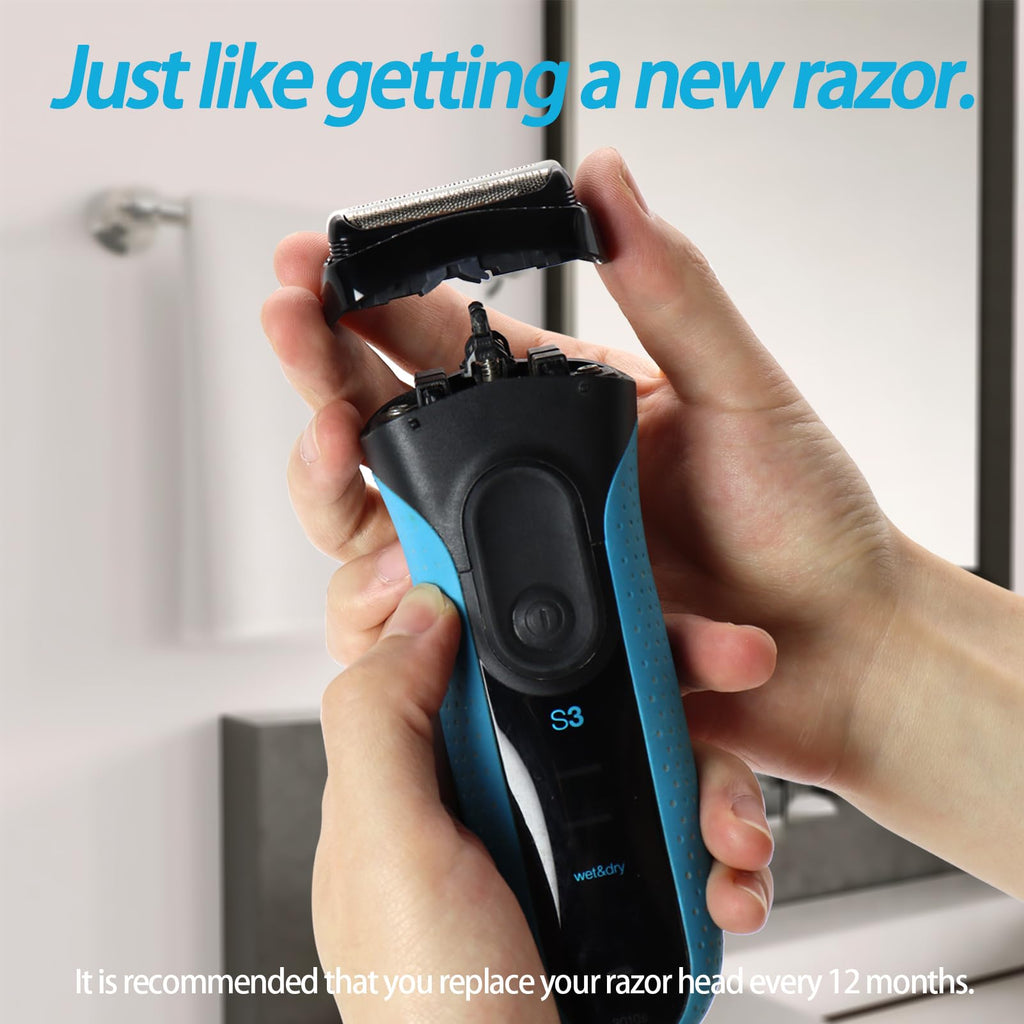 VIDSA 2 Pack 32B S3 Electric Replacement Shaver Head for Series 3 Shaving Razors, Compatible with S3 3040s 3080s-4 370cc 3070cc 3000s 3010, 3090cc Etc.
