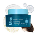 Bliss Drench & Quench Overnight Collagen Mask - Hydrating Face Treatment with Hyaluronic Acid for Glowing Skin