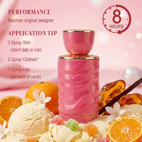 Elysian Fields Blush Eau De Parfum - Long-Lasting Vanilla & Fruity Floral Fragrance | 30ml
