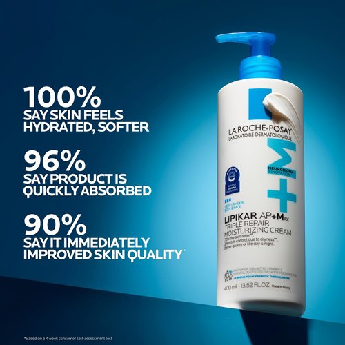 La Roche-Posay Lipikar AP+MAX Body Cream - Triple Repair Moisturizer for Dry Skin with Shea Butter & Niacinamide | Gentle Lotion for Sensitive Skin