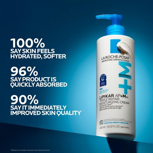 La Roche-Posay Lipikar AP+MAX Triple Repair Moisturizing Body Cream | Face & Body Lotion for Dry Skin with Shea Butter & Niacinamide | Gentle Moisturizer for Very Dry, Rough & Sensitive Skin, 400ml