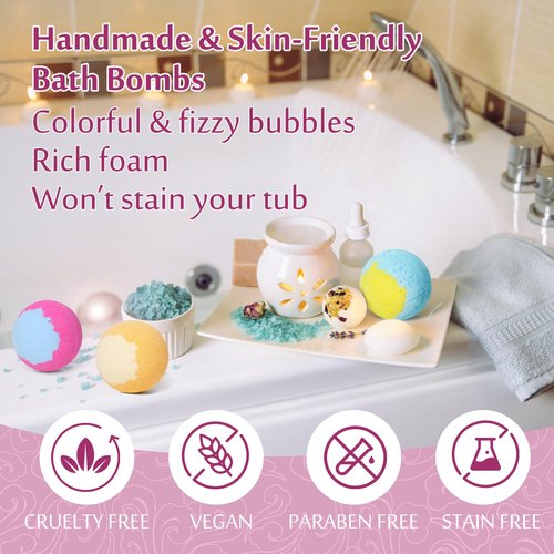 Bath Bombs for Women, 20 Bath Bombs Gift Set with Shea Butter Moisturizing & Essential Oils, Valentines Day, Easter Gifts for Women & Men, Girlfriend, Wife, Birthday, Mothers Day Presents for Mom