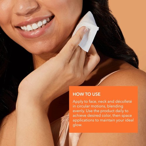 Dr. Dennis Gross Alpha Beta Glow Pad Self Tanner - Intense Radiance for Dull Skin | 20 Towelettes