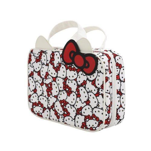 Hello Kitty Foldable Hanging Toiletry Travel Makeup Bag Cosmetic Case With 3D Bow