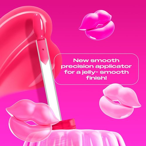NYX PROFESSIONAL MAKEUP Jelly Job Lip Gloss - Full-Bodied, Smoothing Shine in Juicy Jelly (Bright Pink)
