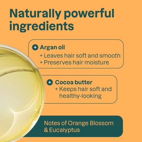 ATTITUDE Volume & Shine Conditioner Bar - Natural Argan Oil & Cocoa Butter for Thin Hair - 3 Oz | Vegan, Clean Ingredients