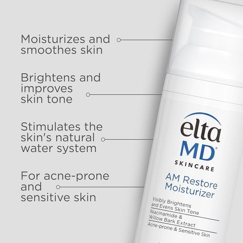 EltaMD Skin Care Kit - AM Restore & PM Restore Facial Moisturizers with Anti-Aging Eye Gel