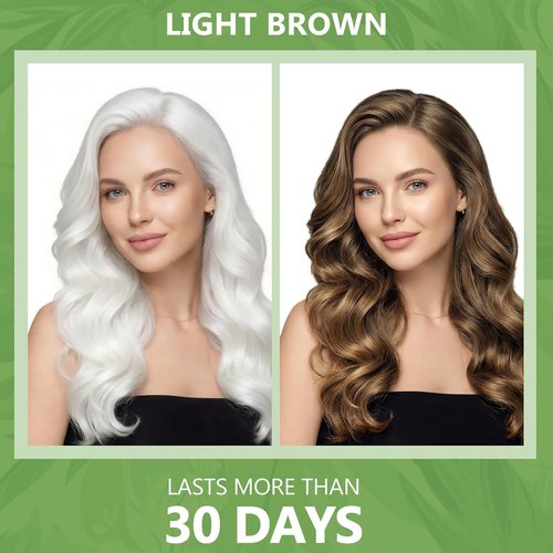 HIS&HERCHOICE Light Brown Hair Dye Shampoo - 3-in-1 Gray Coverage | Ammonia-Free, Herbal Ingredients