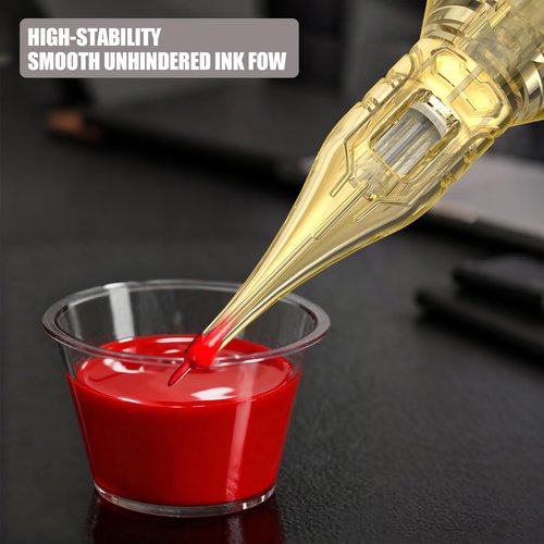20 PCS Tattoo Cartridge Needles, 3rl Tattoo Cartridges, Tattoo Needles with Membrane Standard 3RL 5RL 7RL 9RL Pro Disposable Tattoo Needles, Round Liner Shader Magnum for Tattoo Supplies (1003RL)