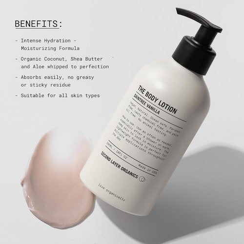 Daintree Vanilla Body Lotion - Deep Hydration with Organic Shea & Aloe | Fast-Absorbing Vegan Moisturizer
