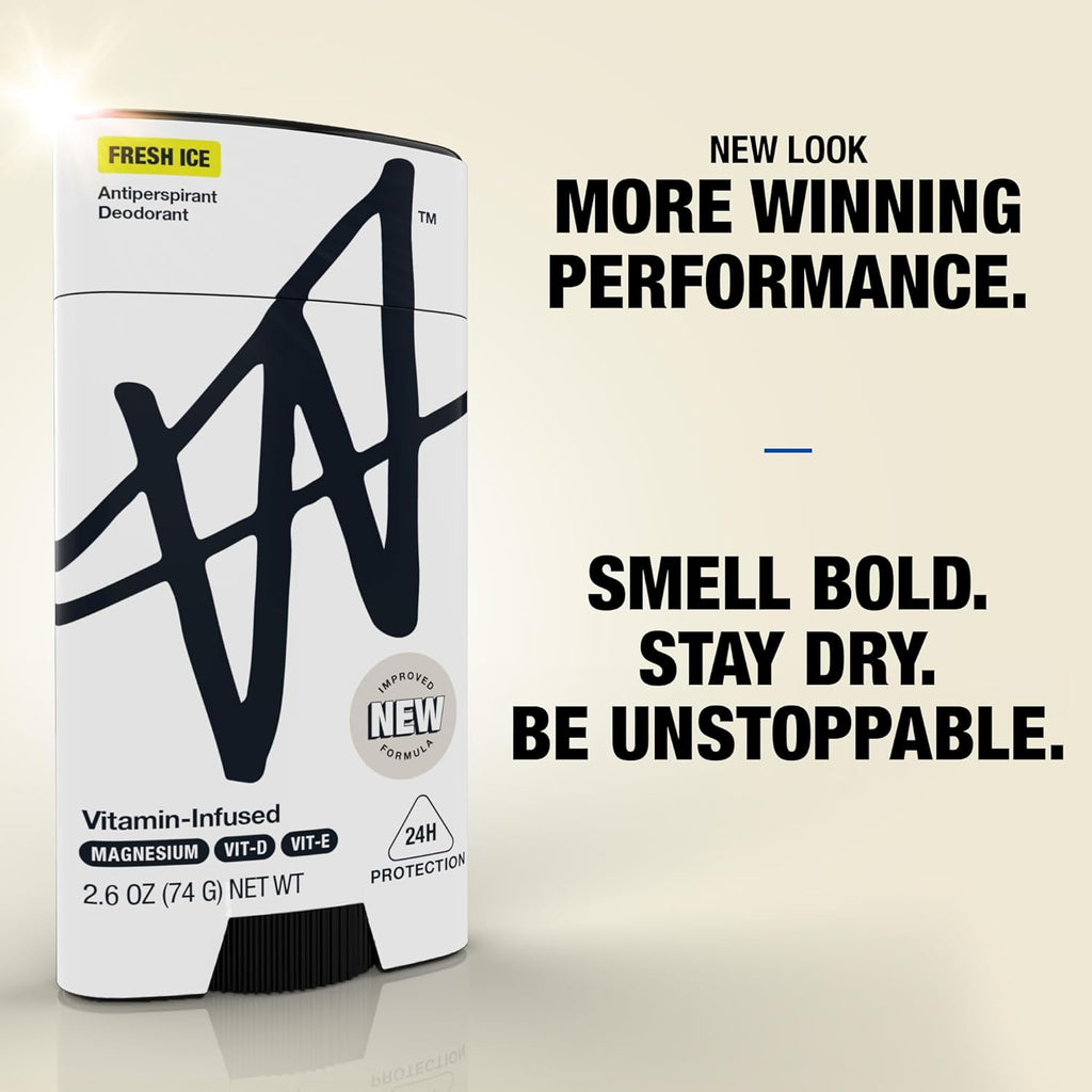 W By Jake Paul Antiperspirant Deodorant - 24-Hour Sweat Protection & Odor Blocking, Fresh Ice Scent, 2.6 oz (Pack of 2)