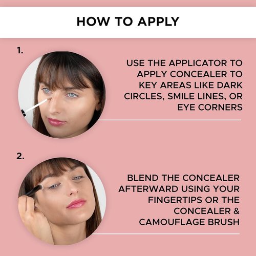 ARTDECO Waterproof Concealer - Soft Peach - Full Coverage & Matte Finish for Dark Circles - 0.24 Fl Oz