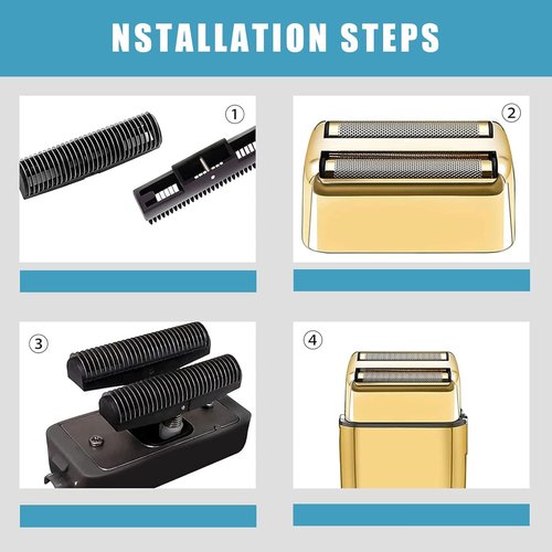 BaBylissPRO Replacement Foil & Cutters - Compatible With FXFS2 & Double Foil Shaver (Gold 2)
