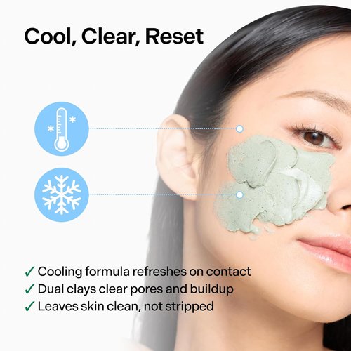 Seaweed Detox Wash Off Mask - Cooling Korean Clay Mask with Bentonite & Kaolin for Deep Cleansing | 200ml