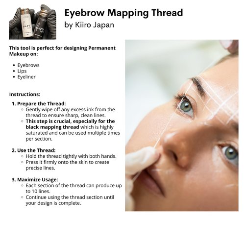 4PK Premium brow mapping string, Effortless eyebrow mapping. The perfect PMU Supplies and Microblading Supplies for your eyebrow measuring tool kit. 459.3 FT per 4 pack! (4 Pack White)